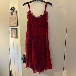 Royal Bones Daang Goodman dress xxl fits more like xl. Red w/ black feathers